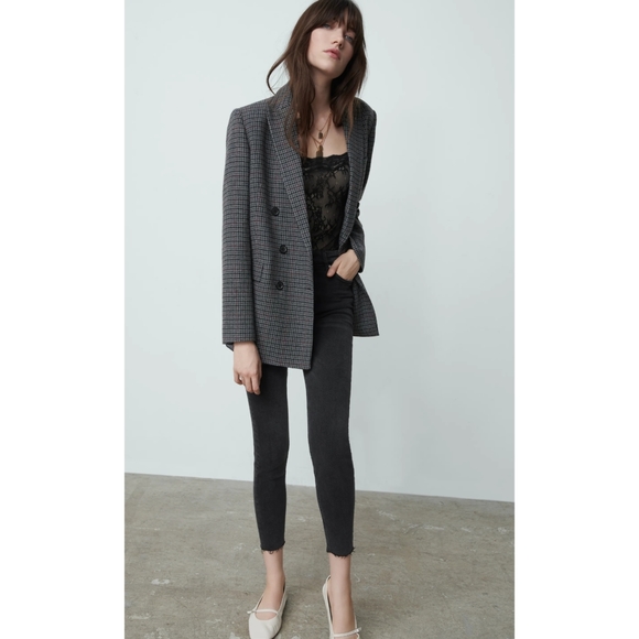 Zara Jackets & Blazers - Zara wool blend houndstooth blazer
